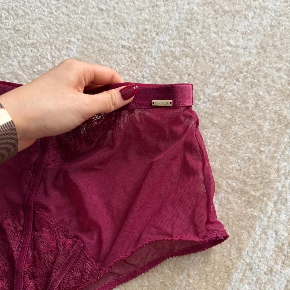 Adore Deep Red Lace Underwear